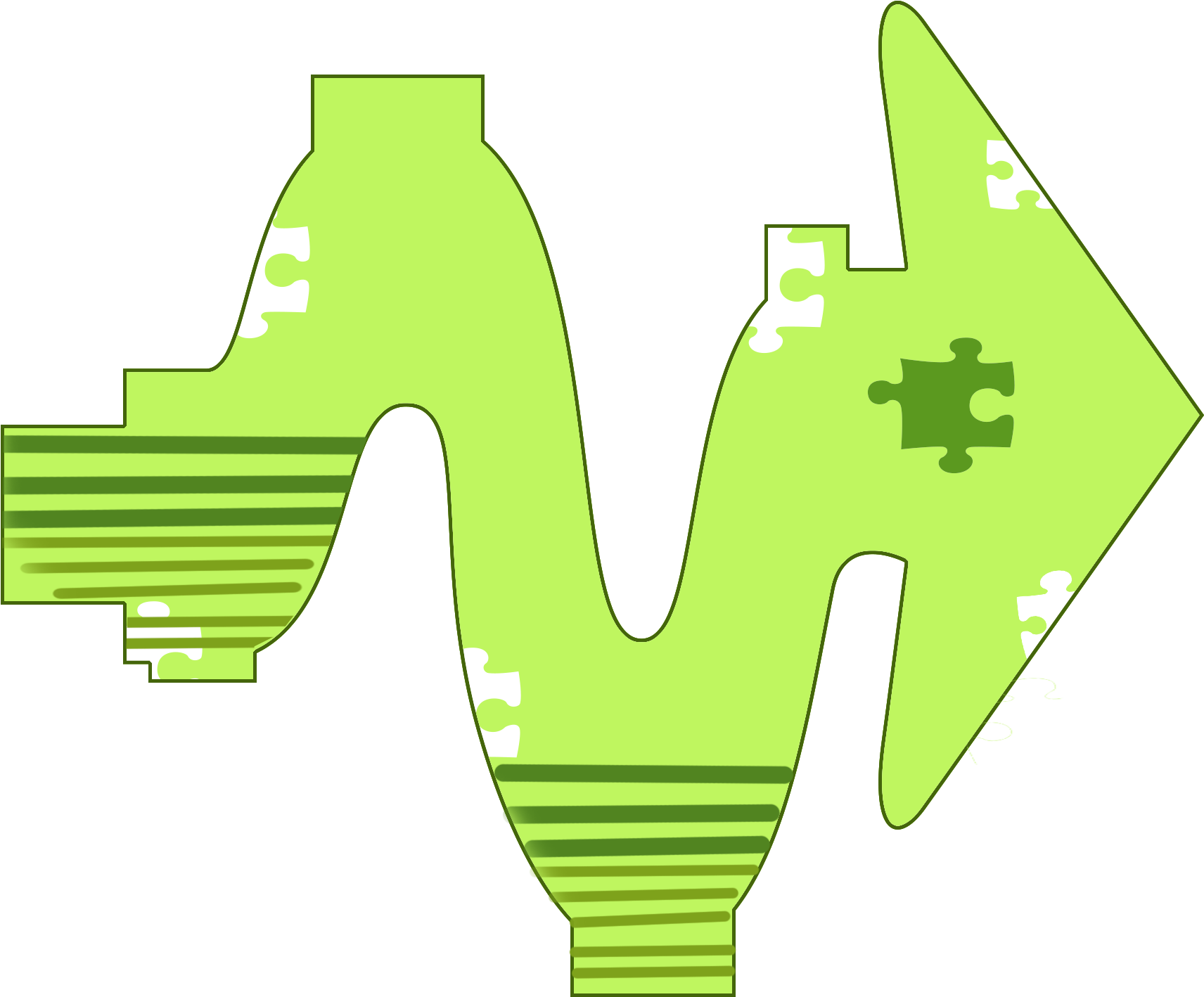 Arrow Green Fresh Jigsaw Png And Psd - Plot (2000x2000), Png Download
