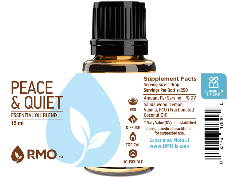 Peace And Quiet Label - Tranquility Essential Oil (856x859), Png Download