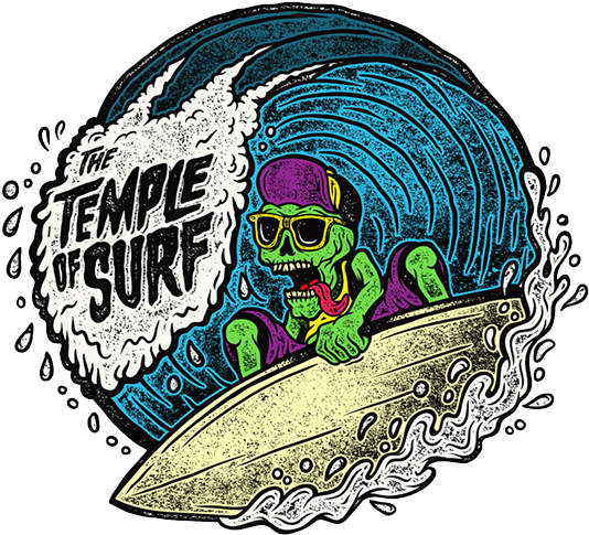 Surf Surfing Fremantle Skull Club Football Illustration - Temple Of Surf (600x600), Png Download