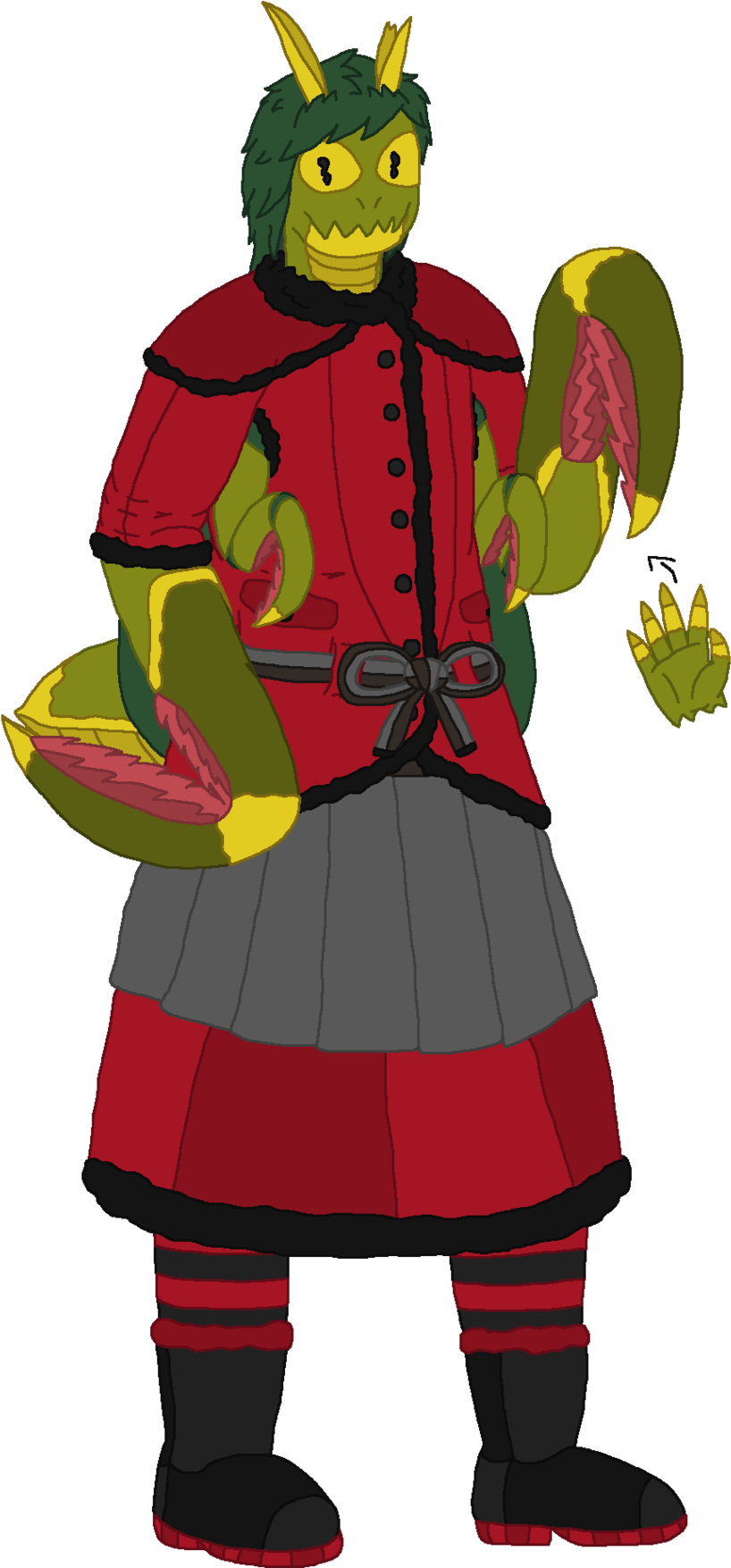 This Is Viktoriya, A Praying Mantis Who's One Of Ushanka - Cartoon (1280x1753), Png Download