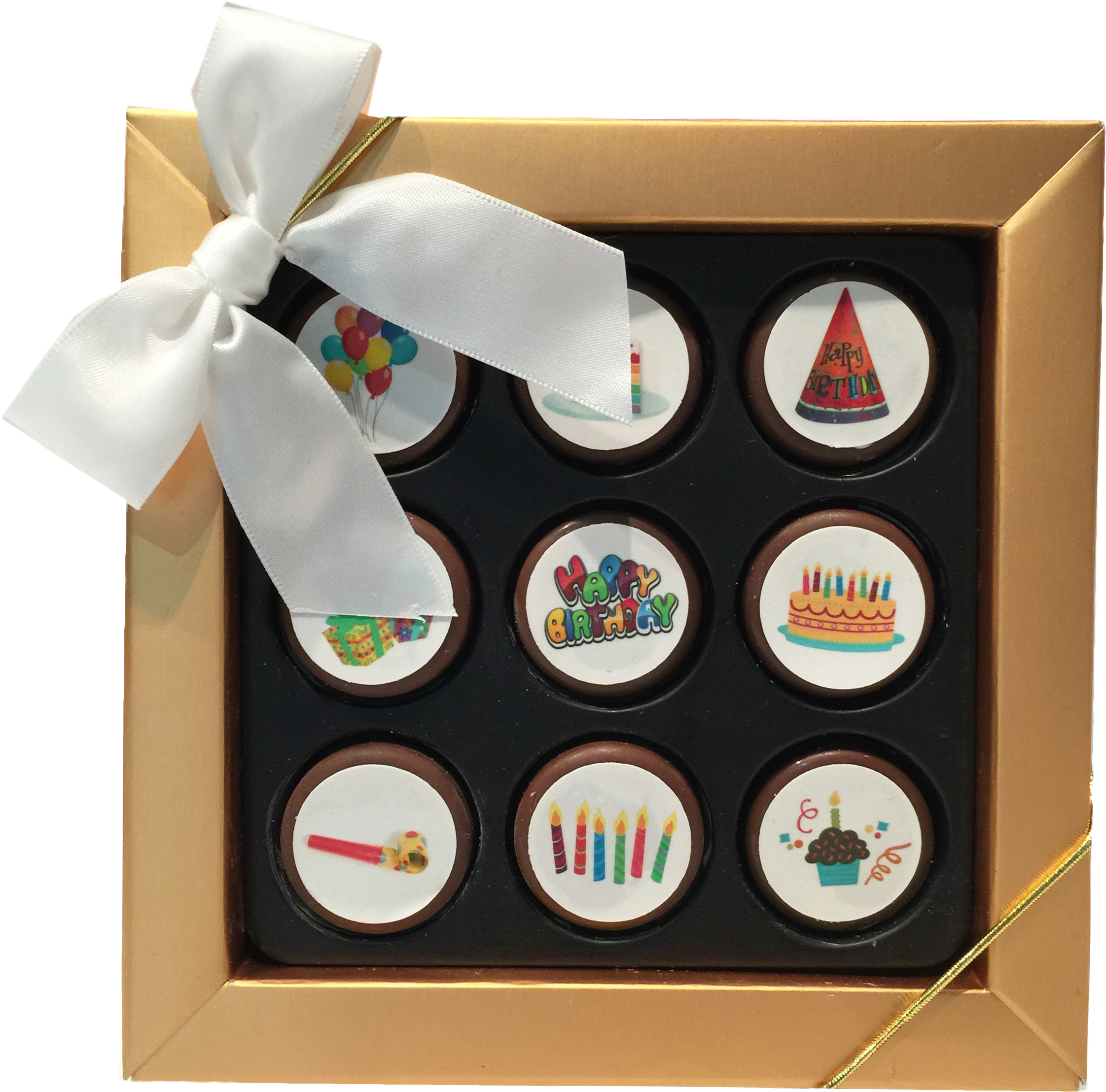 "happy Birthday" Mini Chocolate Covered Oreos Gift - Mozartkugel (3264x2448), Png Download