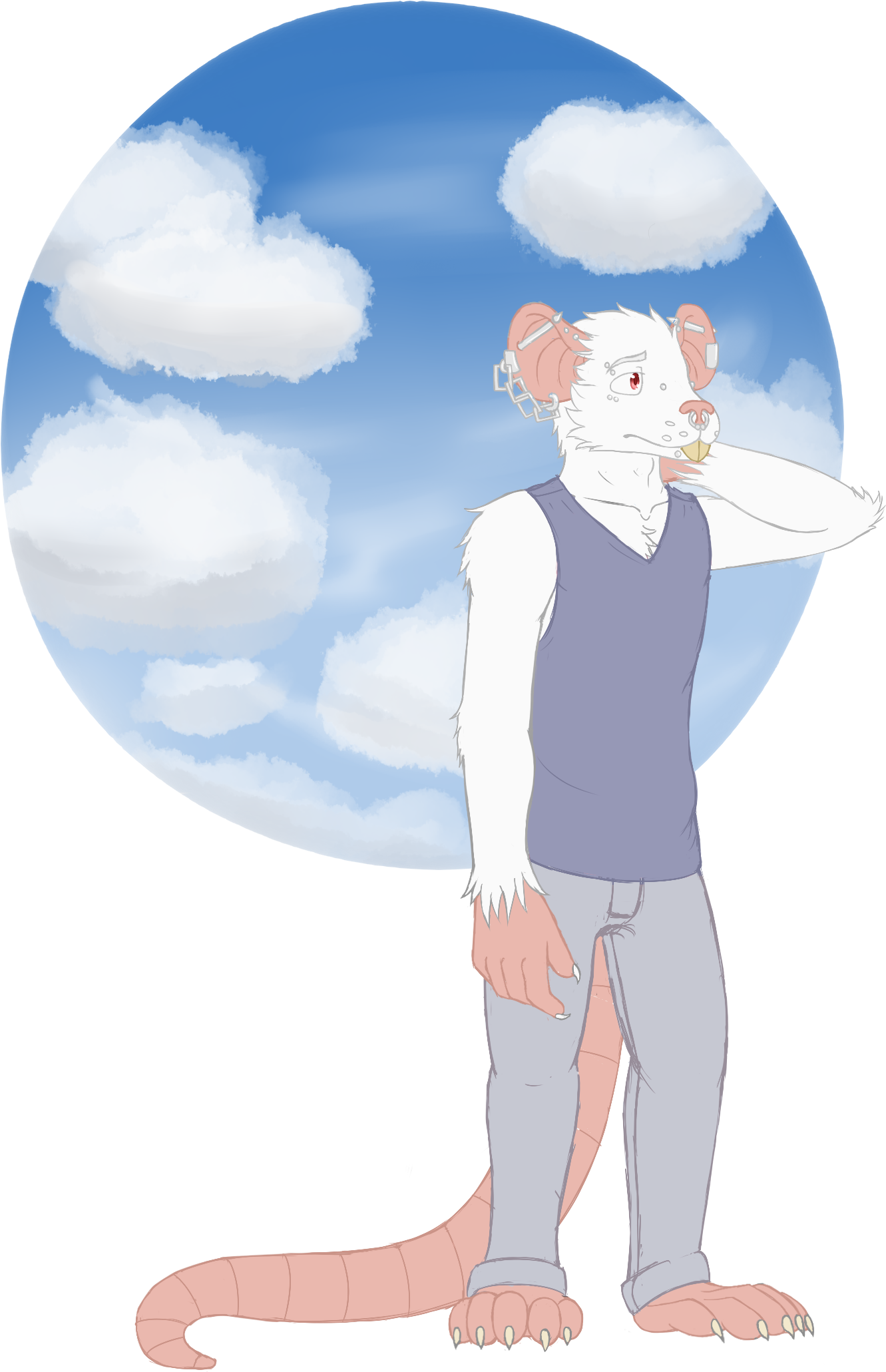 Head In The Clouds - Illustration (1601x2140), Png Download