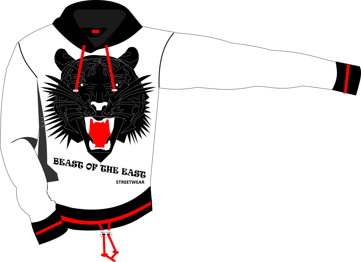 Fashion Sketch Gallery Fashion Sketching App - Hoodie (1150x836), Png Download