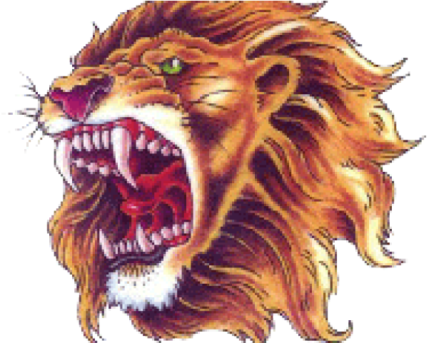 Lion Tattoo Clipart Small - Lion Face Roar Png (640x480), Png Download
