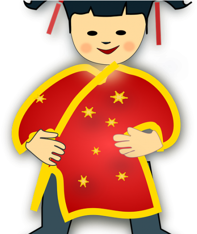 China Clipart Chinese Child - Chinese Girl Clip Art (640x480), Png Download