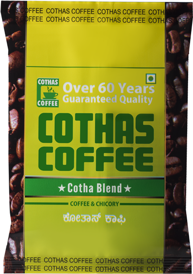 A Very Strong Bodied Dark Coloured Coffee With - Cothas Coffee (500x673), Png Download