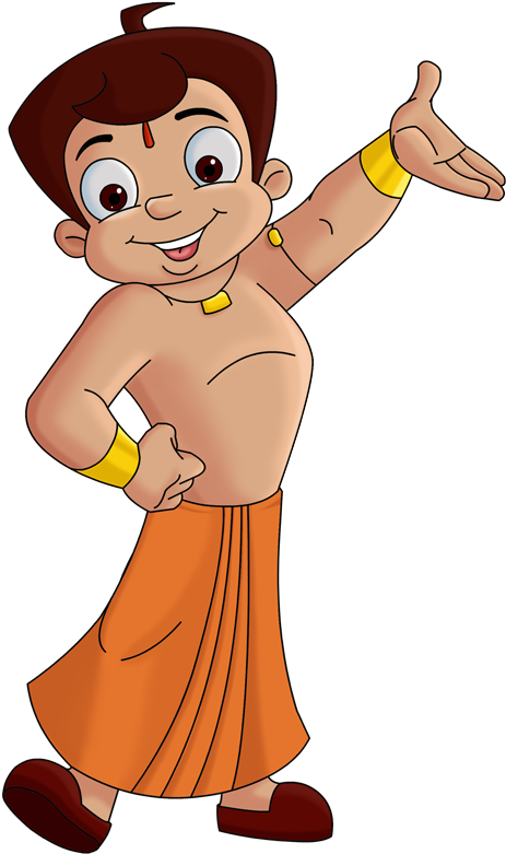 Chota Bheem Left Hand - Chota Bheem Cartoon Png (474x800), Png Download