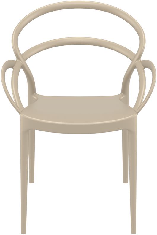 Dining Hospitality Mila Chair Taupe Front View - Chair (528x800), Png Download