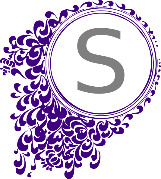 Graphic Black And White Stock Purple Clip Art At Clker - Border Frame (534x595), Png Download