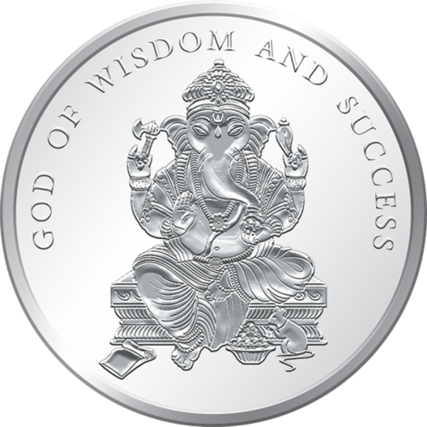 Moah Lord Ganesha Coin - Ganesh Ji Silver Coins (600x600), Png Download