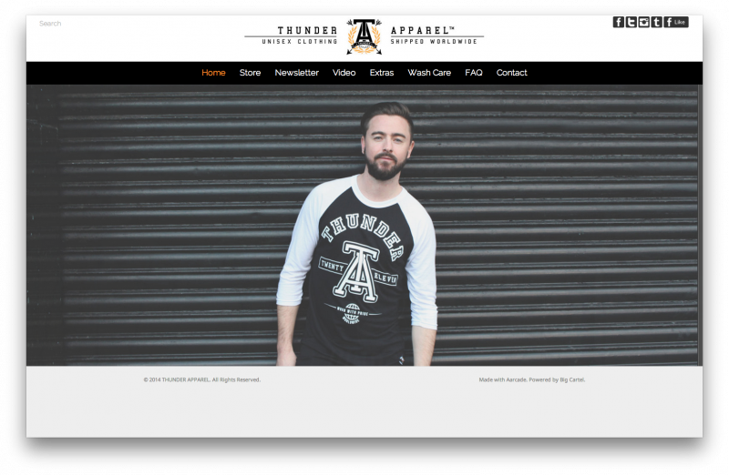 Thunder Apparel - Apparel Shopify Sites (800x522), Png Download