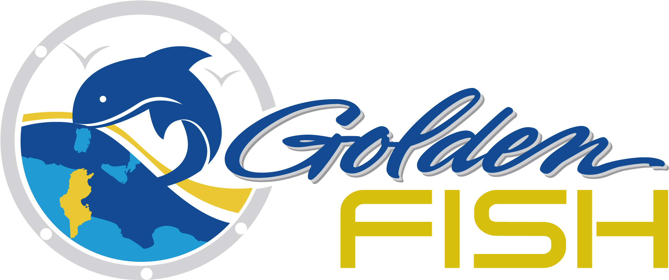 Logo - Golden Fish (2554x1083), Png Download
