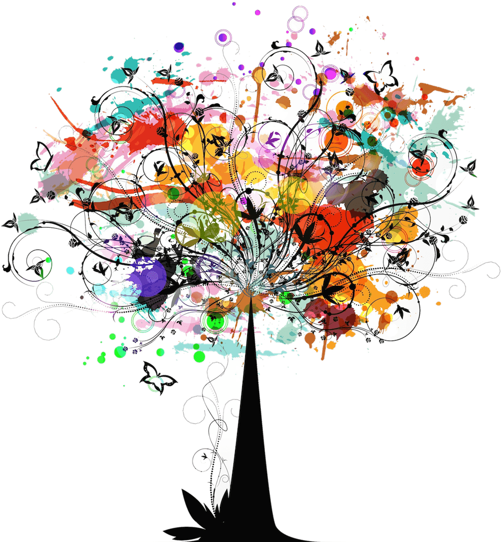 Donate Now - Colorful Vector Tree Png (1000x1073), Png Download