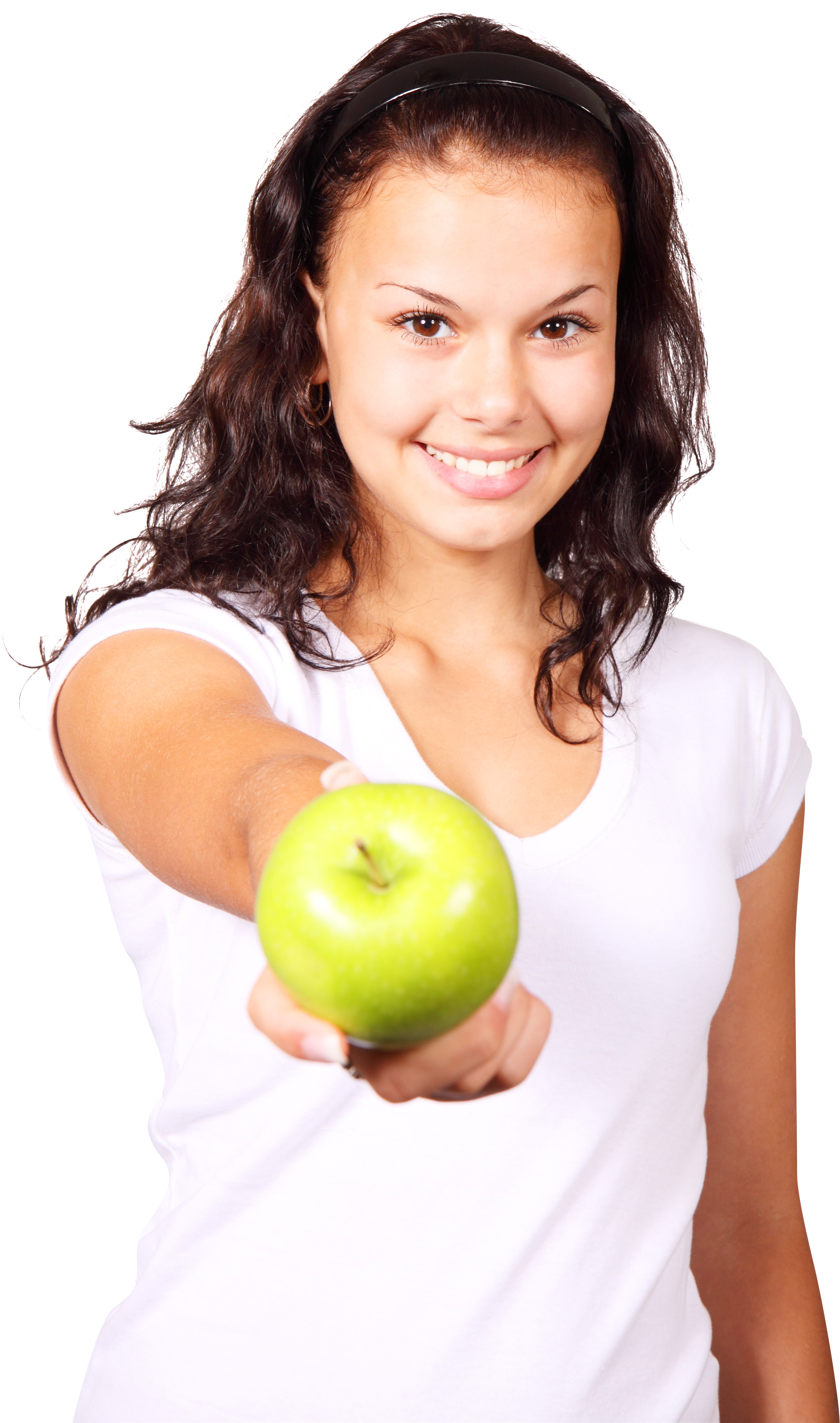 A Girl Hold Apple In Her Hand (3168x4752), Png Download