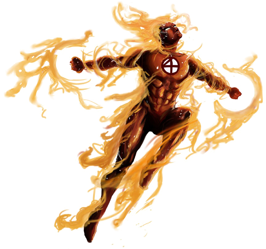Human Torch Png Transparent Image - Human Torch Png (865x875), Png Download