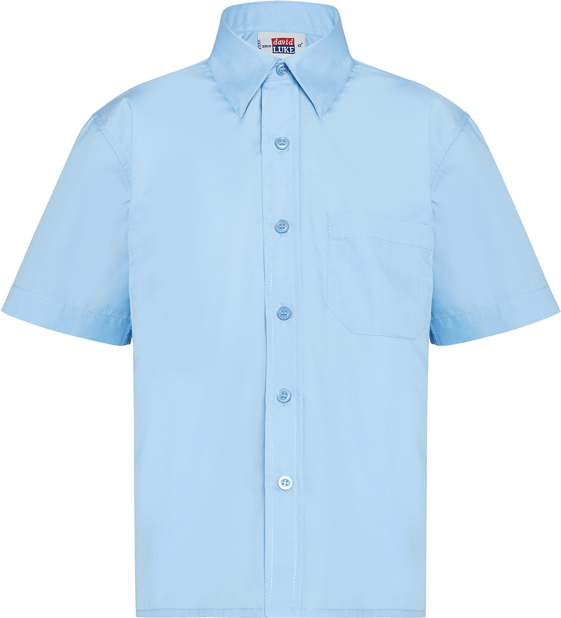 Light Blue School Shirt S/s (1474x1474), Png Download