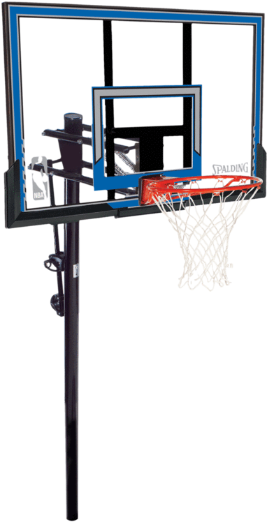 Spalding 50" Polycarbonate In-ground Basketball Hoop - Spalding 44 Acrylic Backboard And Bracket Combo (800x800), Png Download
