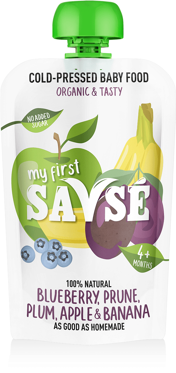 My First Savse Blueberry Prune Plum Apple Banana - Juicebox (1000x1333), Png Download