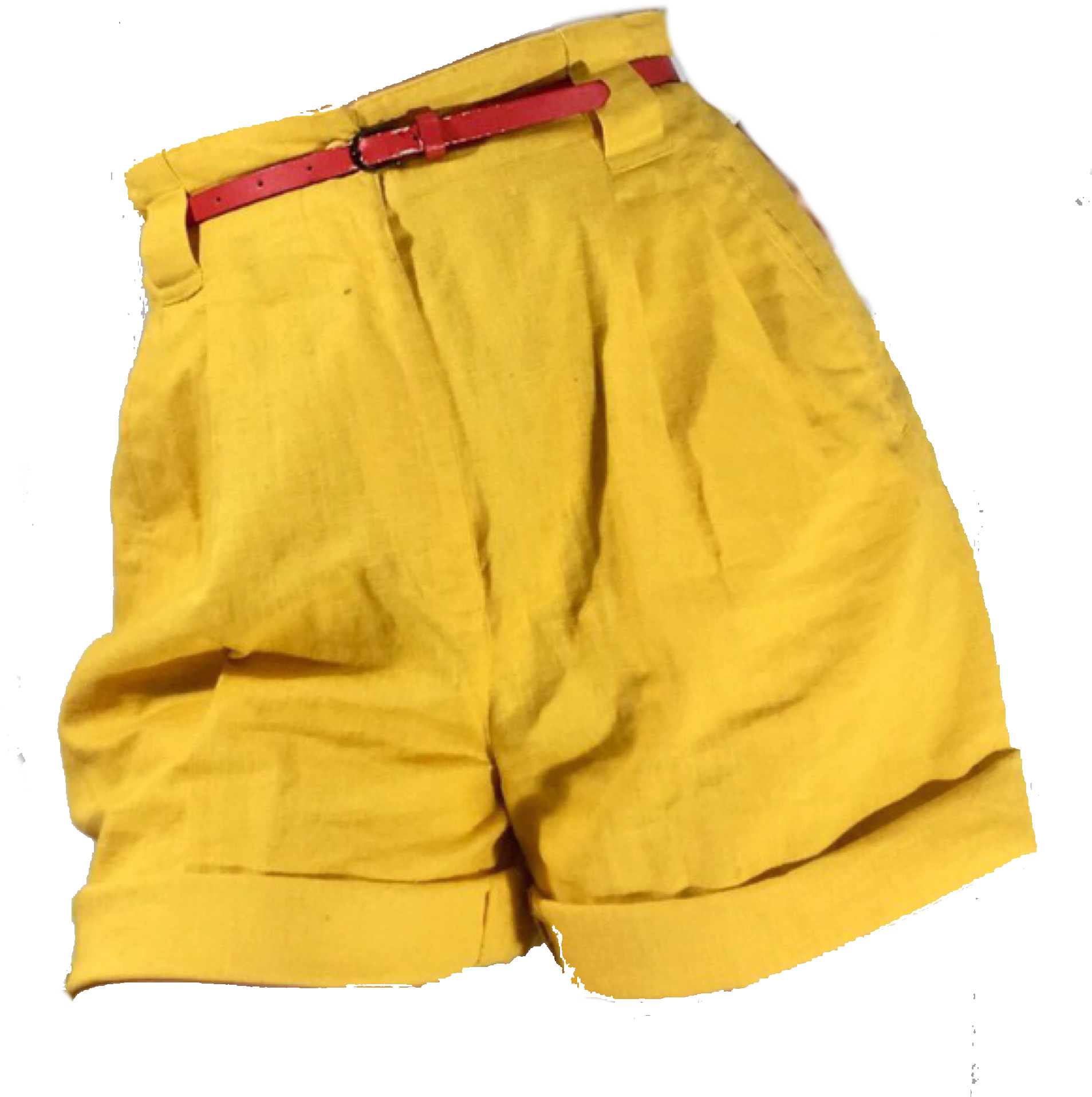 Yellow Red Polyvore Moodboard Filler Shorts - Yellow Aesthetic Clothes Png (2048x1937), Png Download