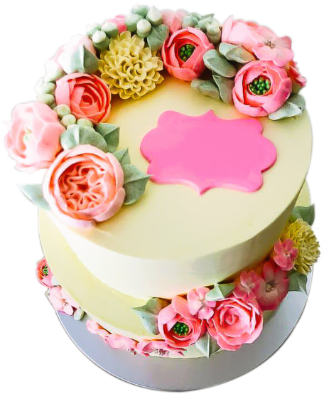 Flower Birthday Cake Designs Drdp Floral Birthday Cake - Floral Birthday Cake Ideas (500x666), Png Download