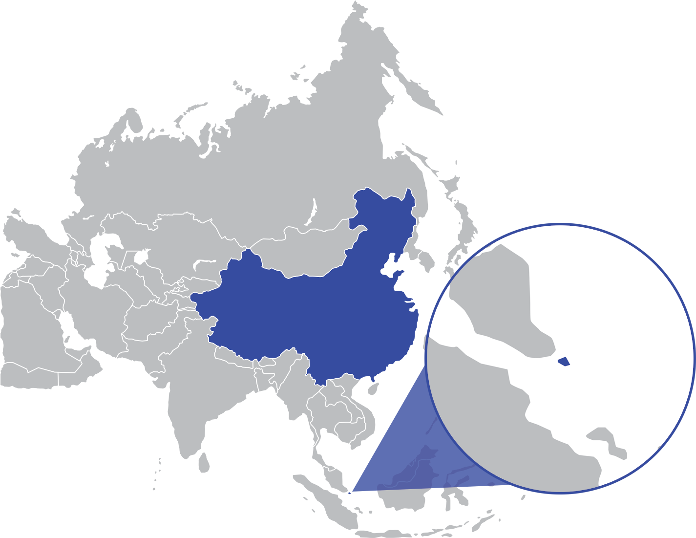 Connor Corporation - Asia Map Silhouette (1432x1100), Png Download