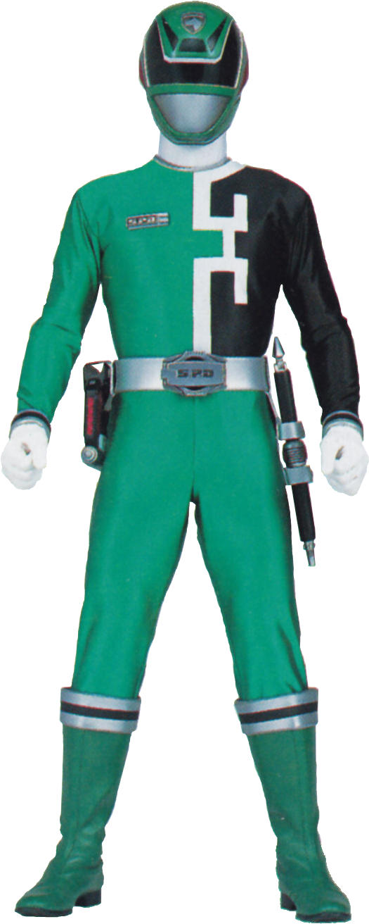 Green Spd Ranger - Blue Power Rangers Spd (559x1332), Png Download