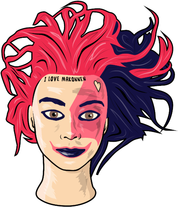 Ilovemakonnen Head (800x775), Png Download