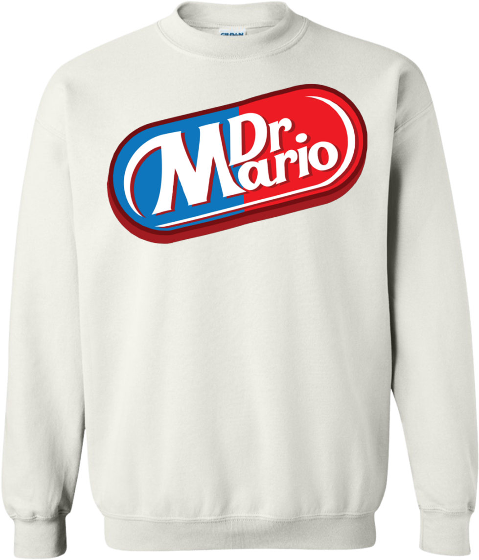 Mario Crewneck Sweatshirt - Sweater (1155x1155), Png Download