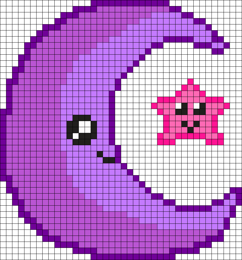 Newest Bead Patterns - Moon Perler Bead (841x904), Png Download