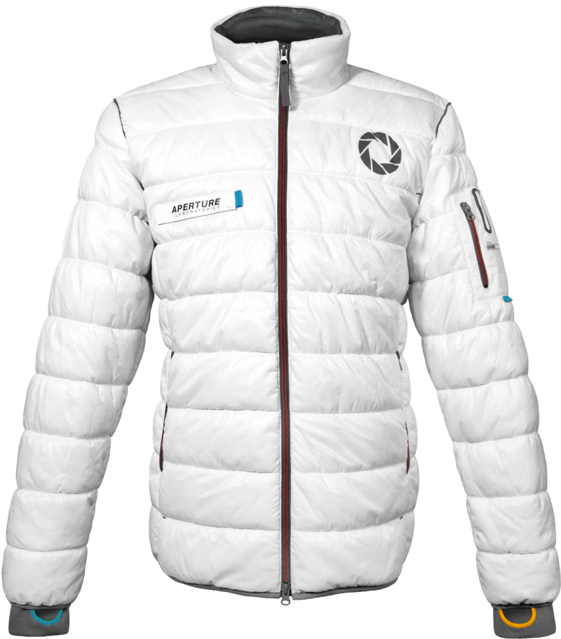 “this Jacket Goes So Well With My Companion Cube - Portal Engineer Jacket (800x911), Png Download