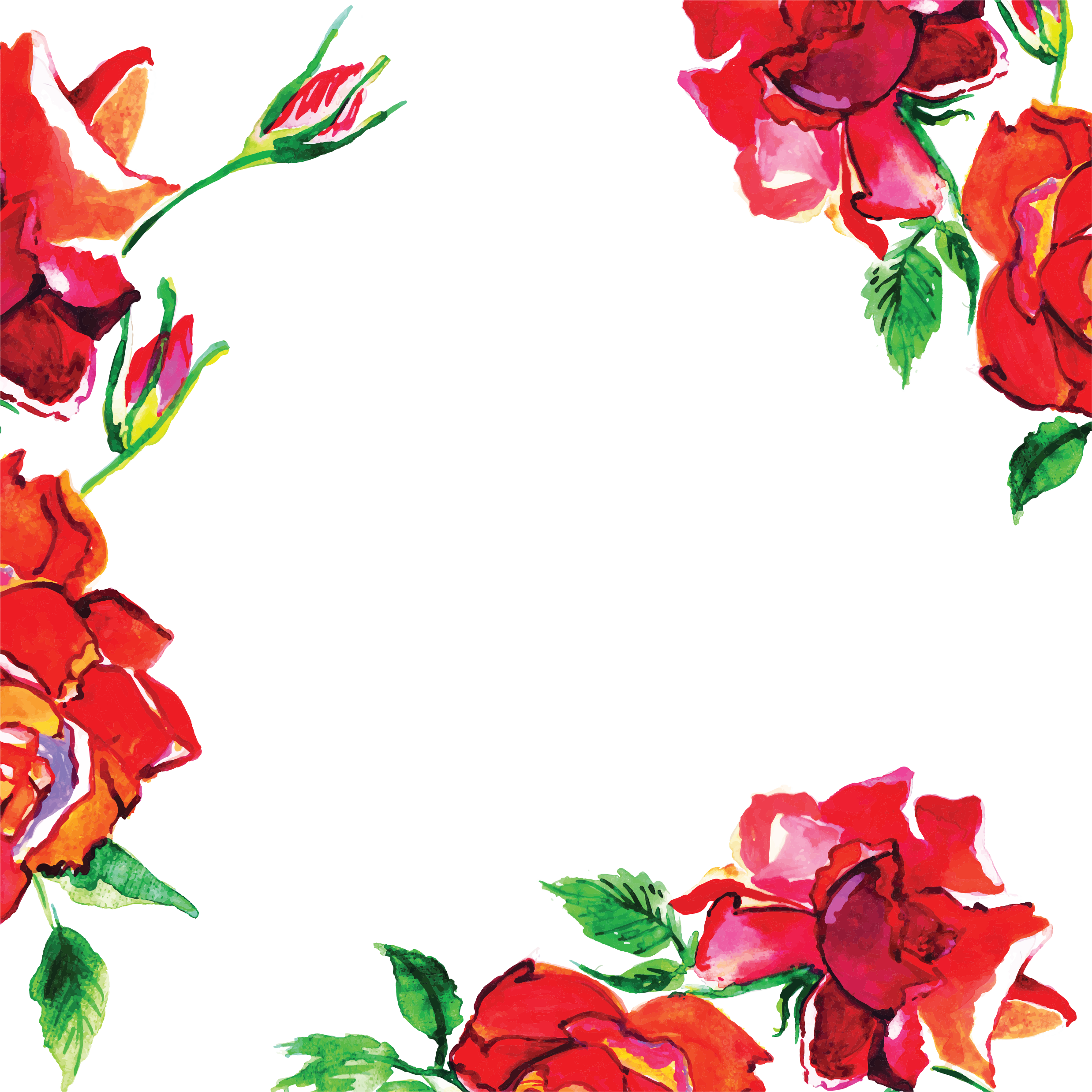 Garden Roses (2476x2476), Png Download