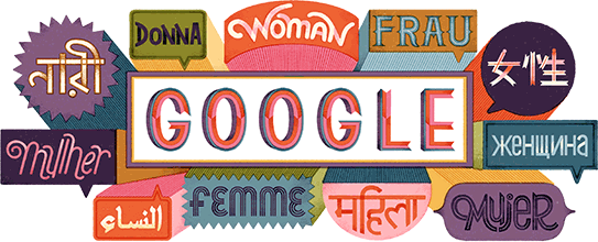 Google's International Women's Day 2019 Doodle Features - International Women's Day (543x220), Png Download