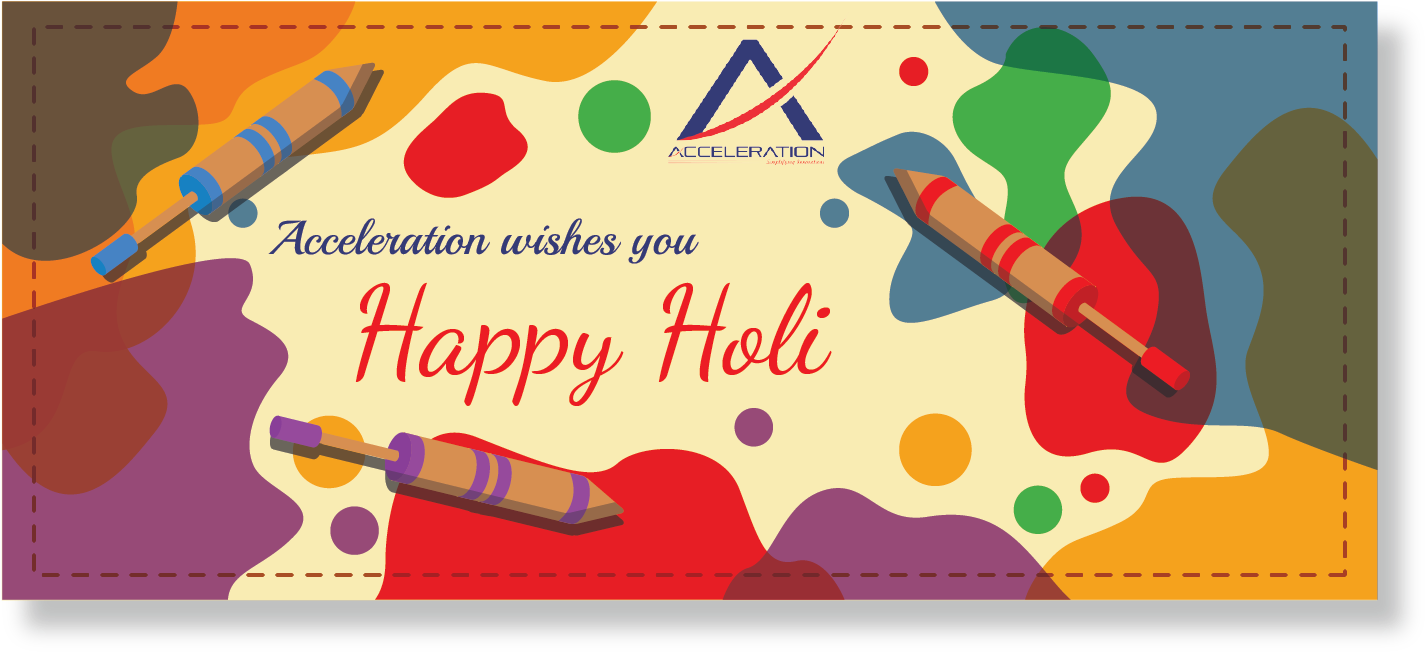 Acceleration Wishes You Happy Holi - Graphic Design (1526x749), Png Download