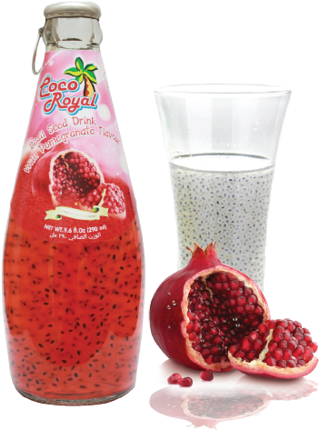 Soft Drink Juice Water - Pomegranate (500x634), Png Download