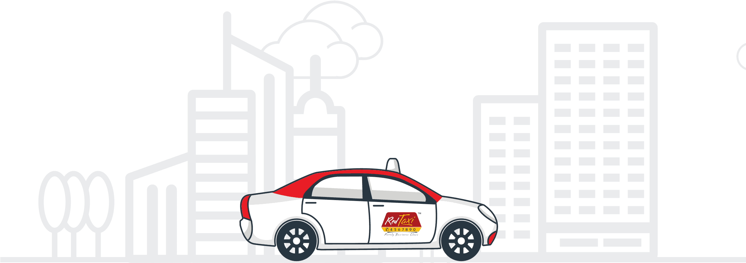 A Mission To Deliver World Class Taxi Service Experience - Executive Car (2370x1080), Png Download