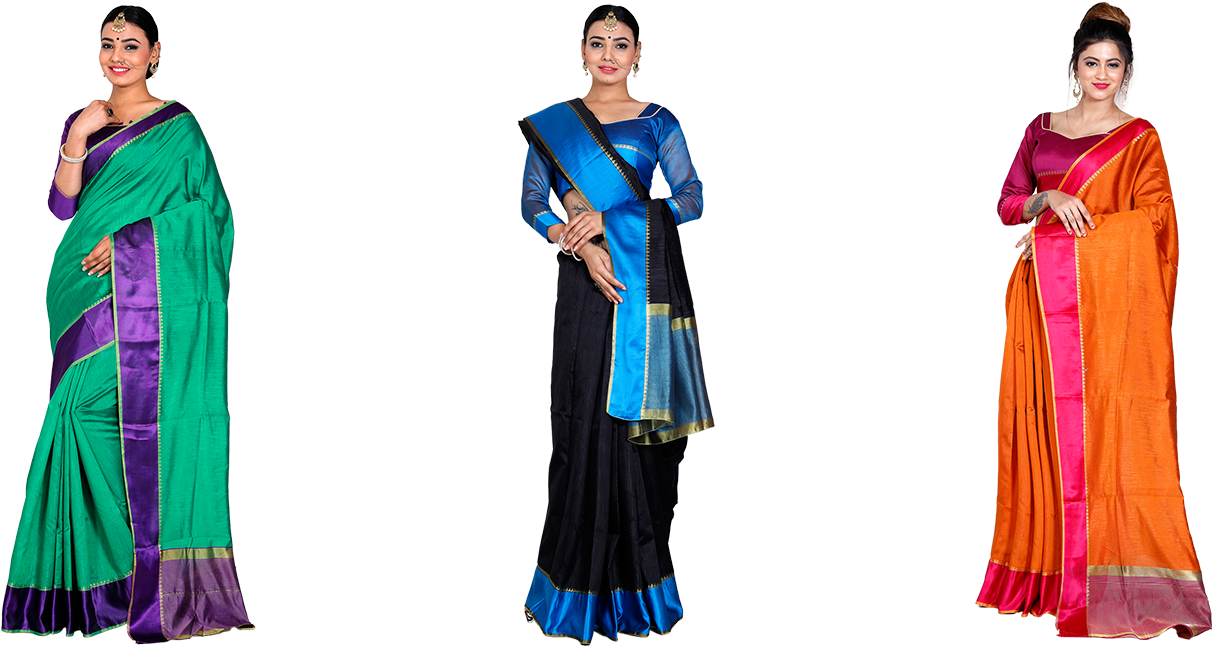 Shruthi 3 Aura Silk Saree Collections - Silk (2500x658), Png Download