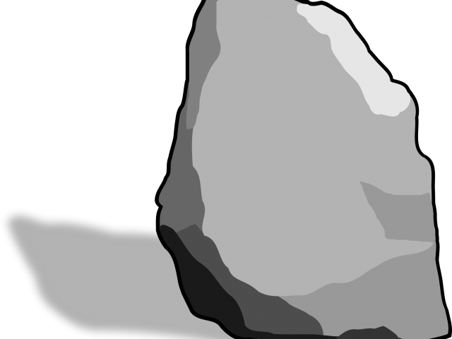 Stone Clipart Big Rock - Batu Vektor (640x480), Png Download