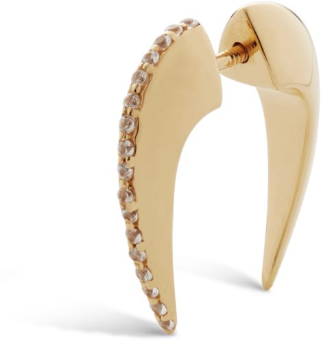 Amara Big Stone Horn - Earrings (610x610), Png Download