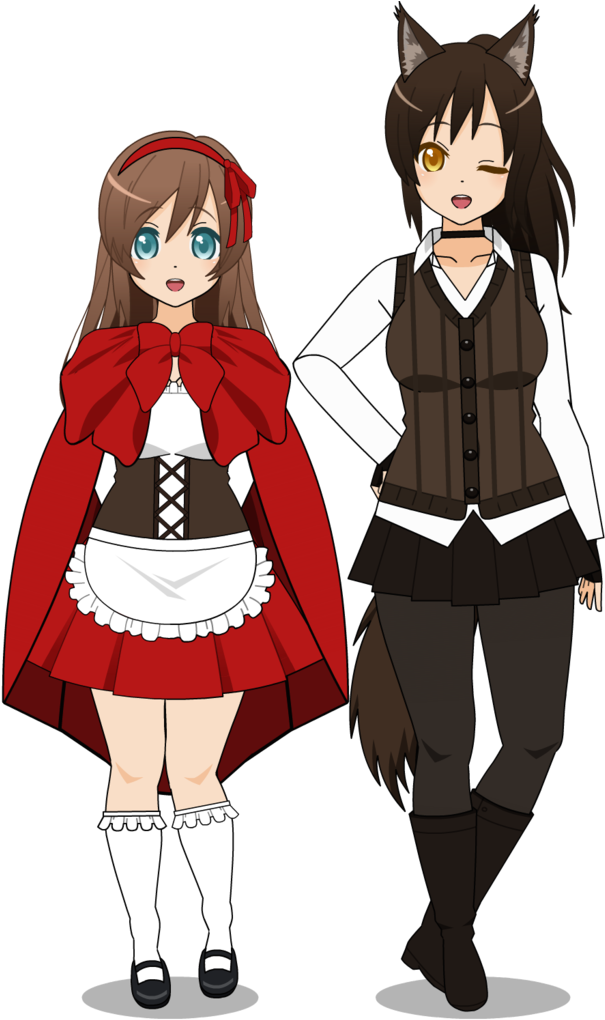 Little Red And The - Cartoon (780x1024), Png Download