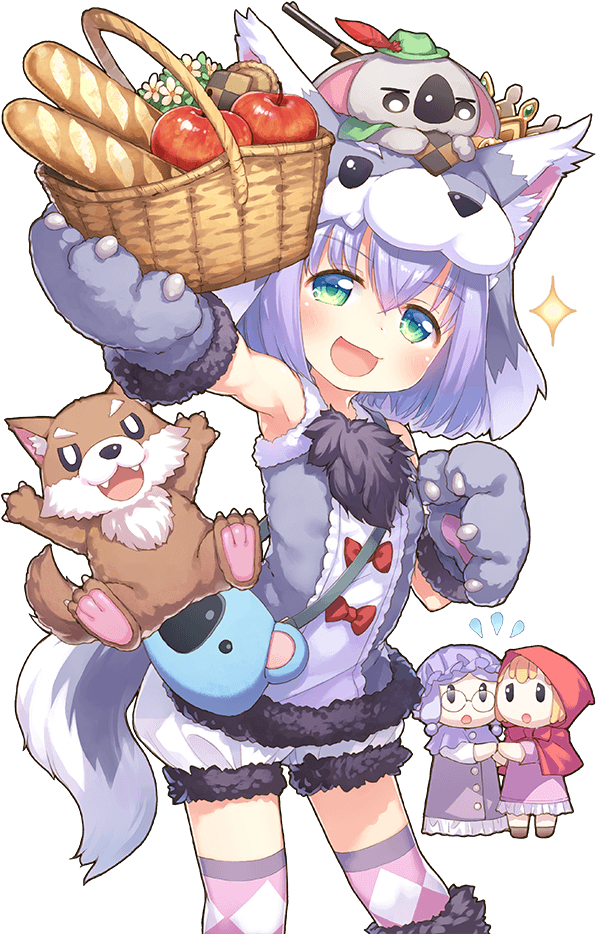 Original) Loading Big Bad Wolf, Grandmother, Little - Cartoon (1024x1024), Png Download
