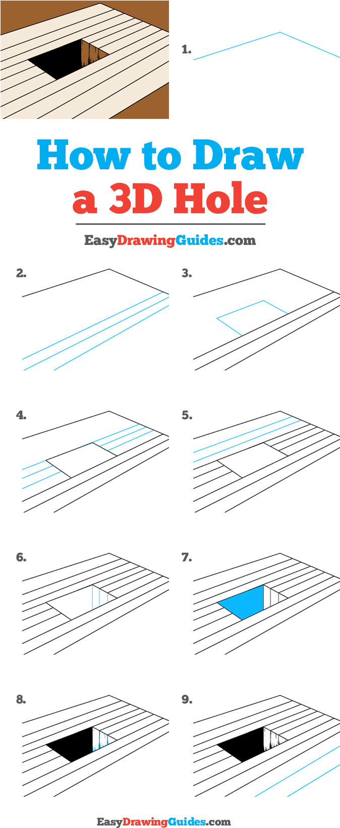 How To Draw 3d Hole - Notting Hill Coffee (736x1704), Png Download