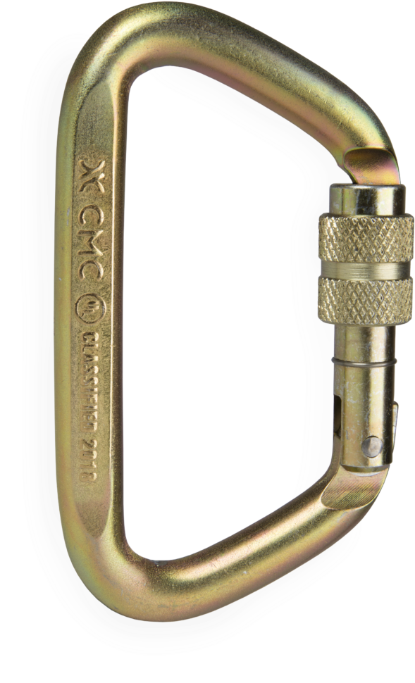 Steel Screw Locking Carabiner (720x1024), Png Download