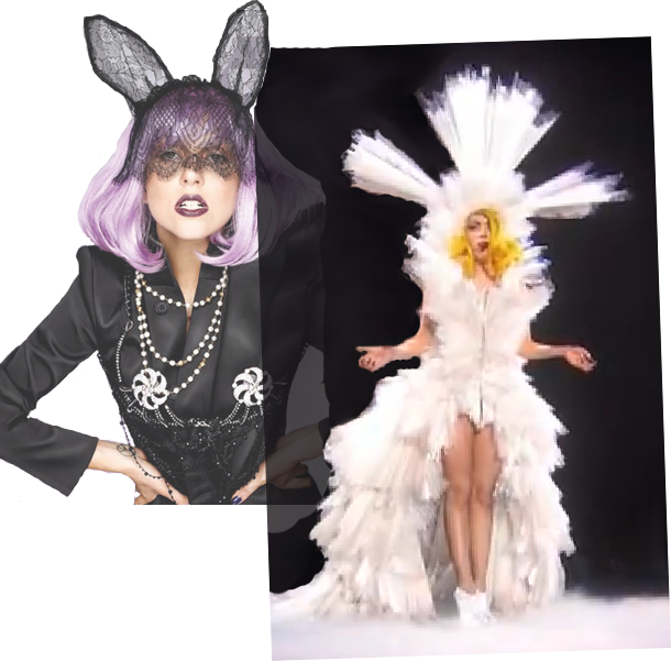 For - Lady Gaga Vma 2010 (610x601), Png Download