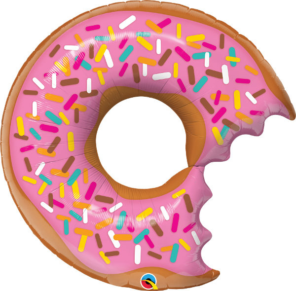 Shape Bit Sprinkles Helium Balloon Balloons - Donut Balloon (600x590), Png Download