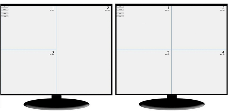 Split The Dual Monitor Desktop In Windows - Flat Panel Display (800x548), Png Download