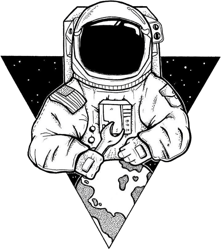 Download - Astronaut Pen Art (713x823), Png Download