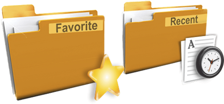 Recent Folders & Favorite Folders - Quartz Clock (800x548), Png Download