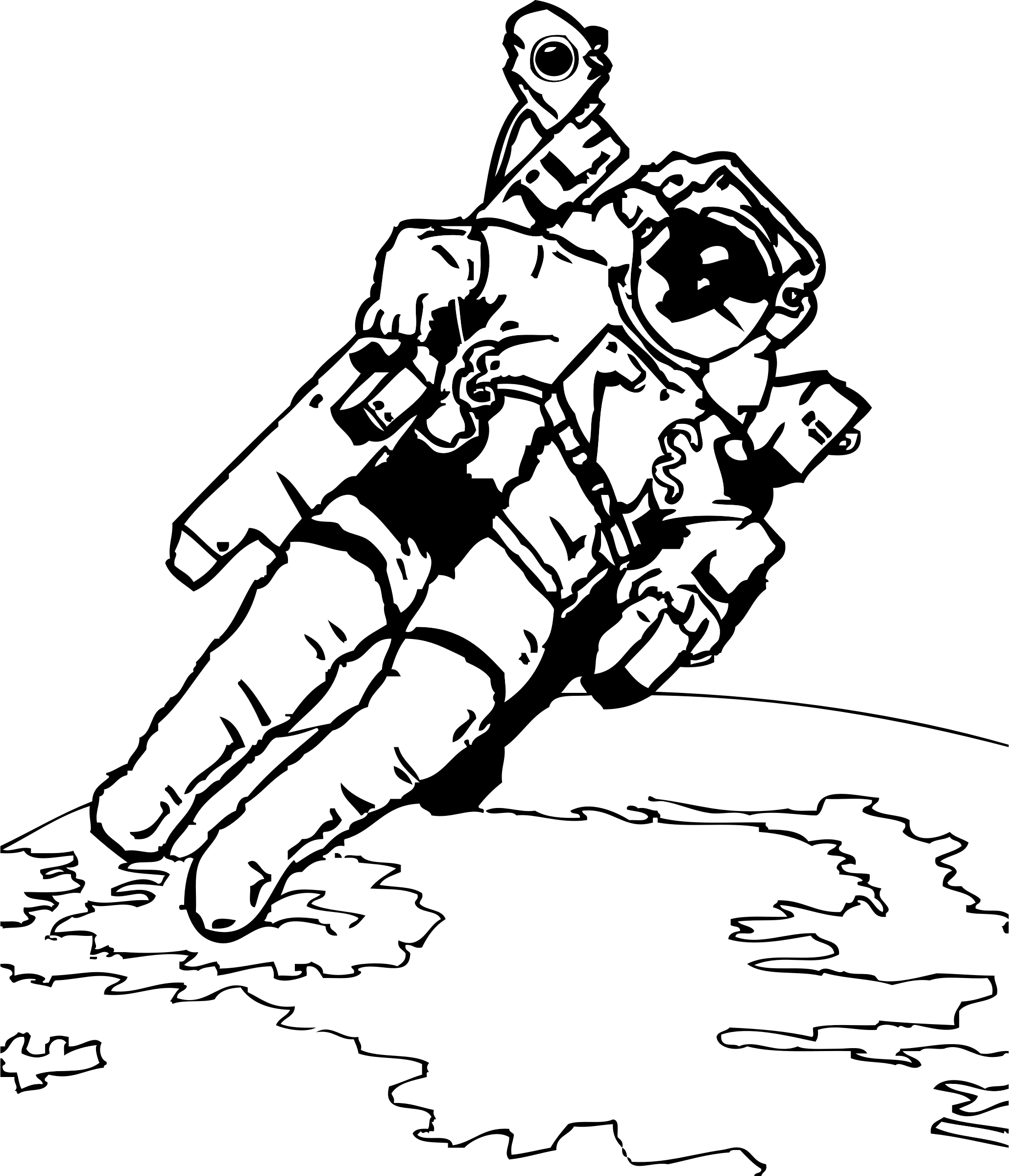 Banner Download Clipart Spacewalk Big Image Png - Astronaut In Space Coloring Pages (2060x2400), Png Download