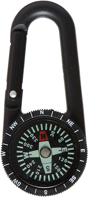 Carabiner Clip With Compass - Carabiner (700x700), Png Download