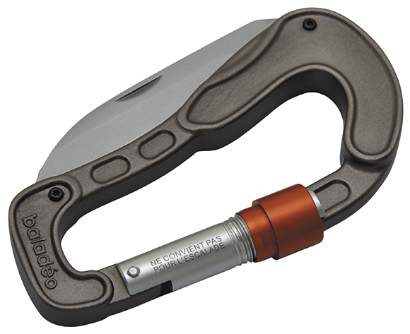 Baladéo Carabiner 'cliff', Warm Grey - Mousqueton Couteau (900x600), Png Download